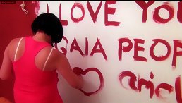 Pregnant girl wants to try new feelings with dogs