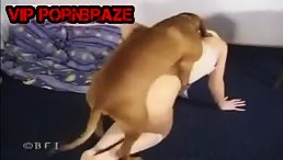 sexy young blonde really happy when fucking dog