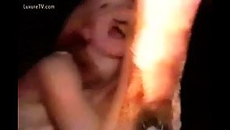 Slut Woman Love Swallow Dog