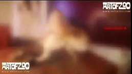 Dog fucks the girl in mask - Animal porn