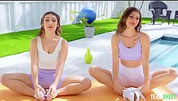 StepSiblings 22 04 16 Mae Milano And Violet Gems Double Trouble Yoga Sesh XXX